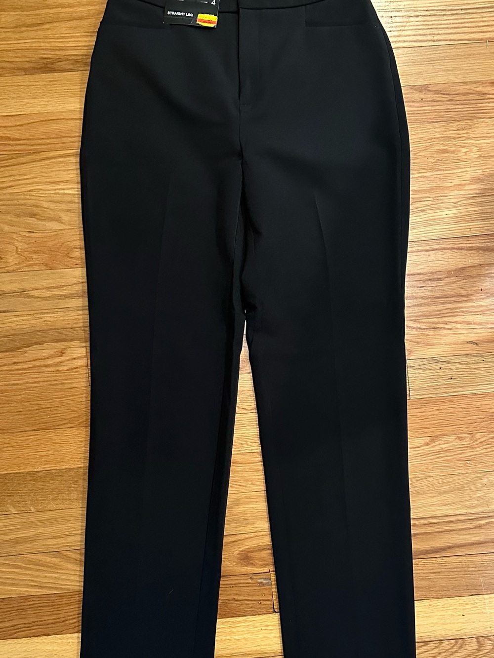 INC International Concepts Black Straight-Leg Dress Pants